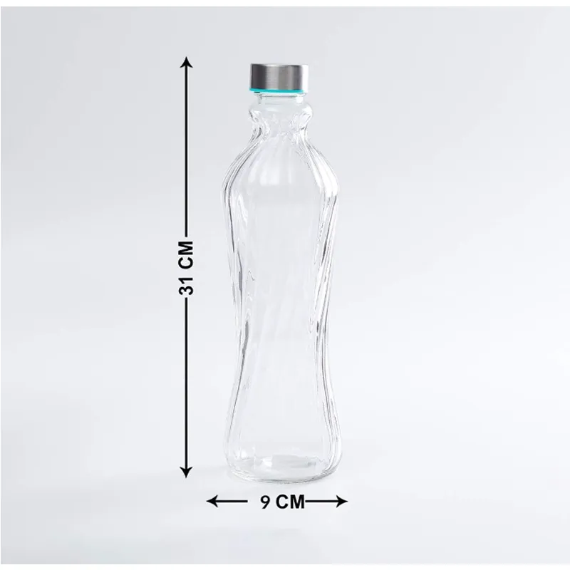 Reusable Clear Glass Bottle With Airtight Lid