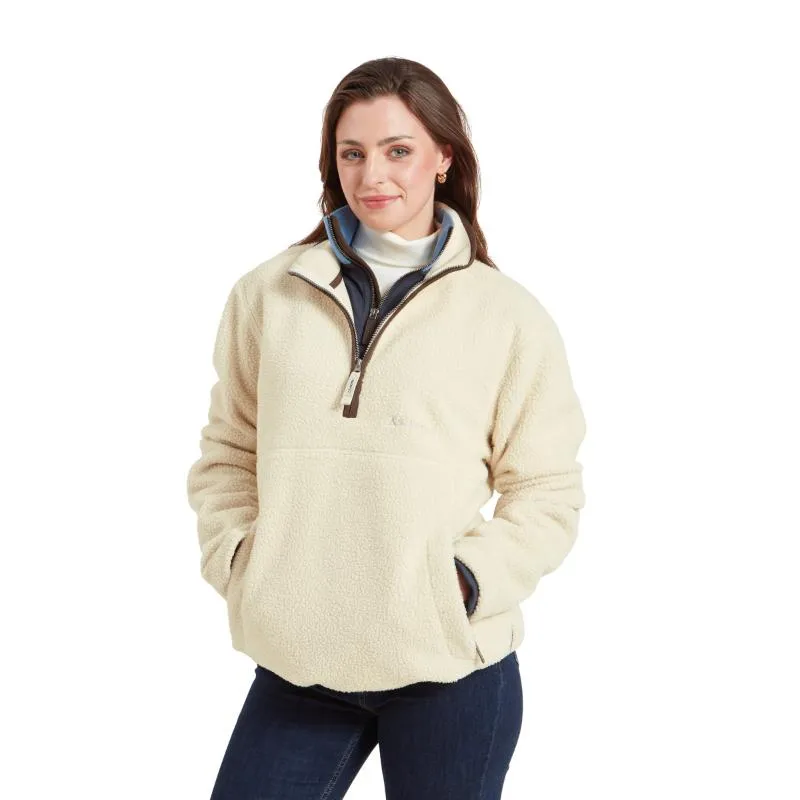 Schoffel Berkeley Retro 1/4 Zip Fleece - Ecru