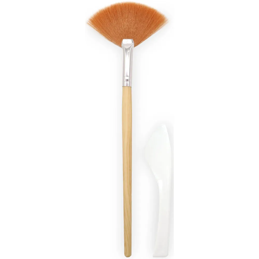 Spa Mask Brush With Spatula - Facial Treatment Set for Applying and Removing Masks, Skincare Tool