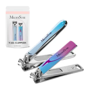 Stainless Steel Nail Clippers 2 in 1 Kit - Blue