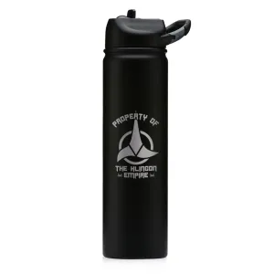 Star Trek Klingon Property Of Laser Engraved SIC Water Bottle