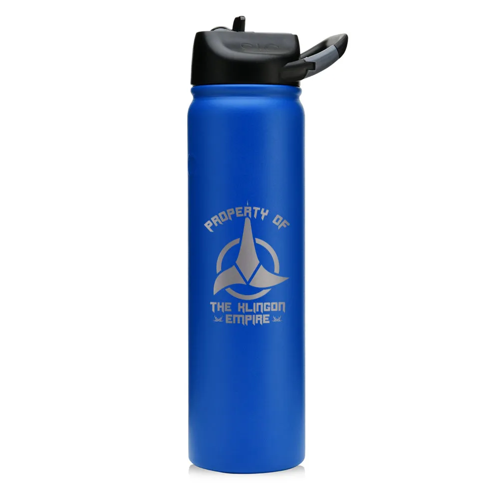 Star Trek Klingon Property Of Laser Engraved SIC Water Bottle