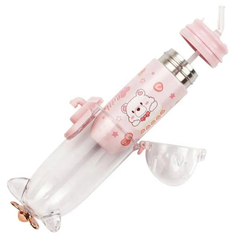 Submarine Shape Transparent Water Bottle for Kids - 280ml