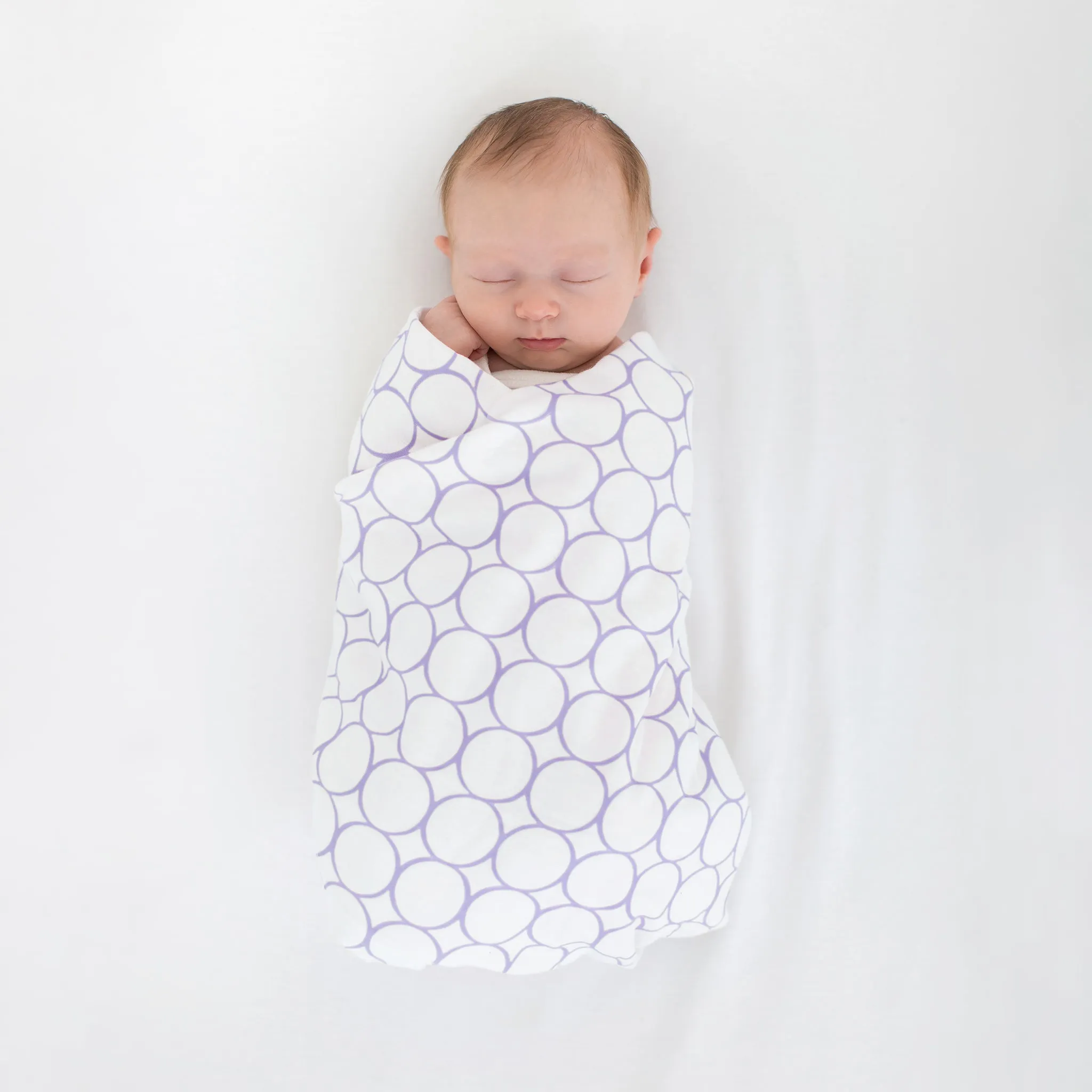 SwaddleDuo - Lavender Mod Circles   Peace, Love, Swaddle