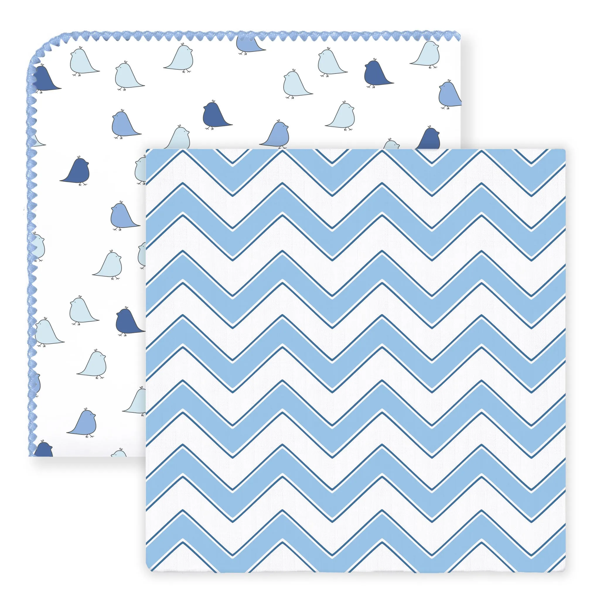 SwaddleDuo - Little Chickies & Chevron, Blue