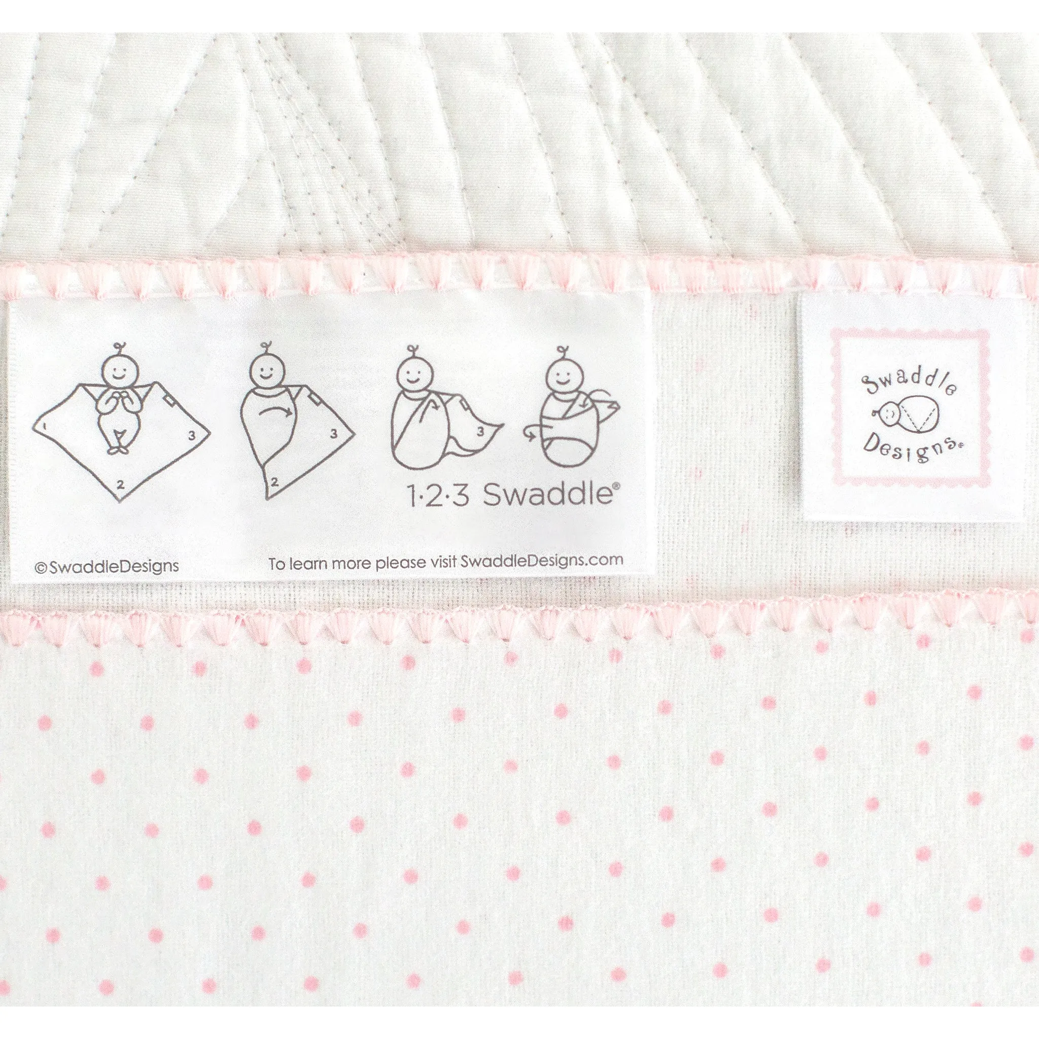 SwaddleDuo - Mod Elephant & Chickies, Pastel Pink