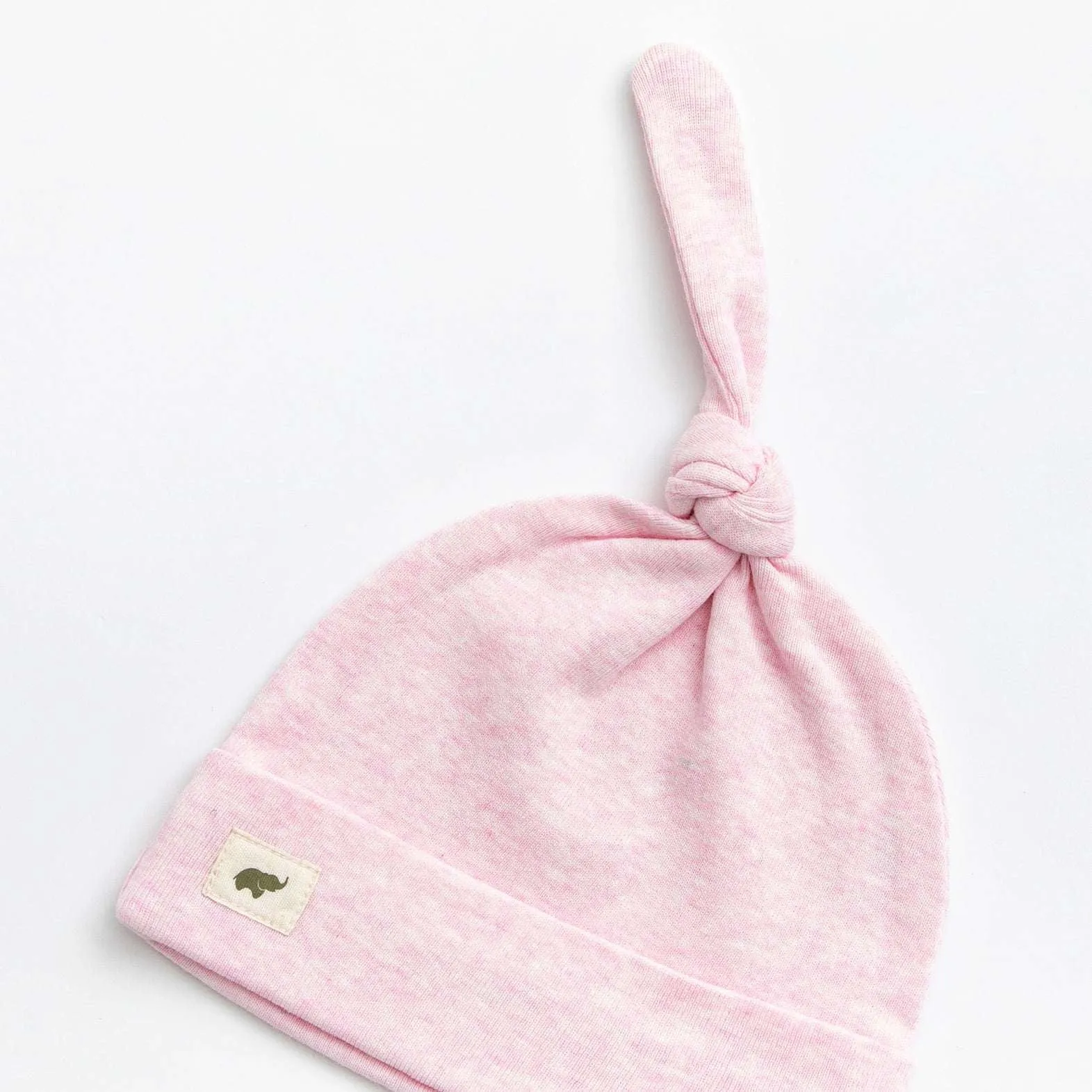 Top Knot Cap_Light Pink Heather