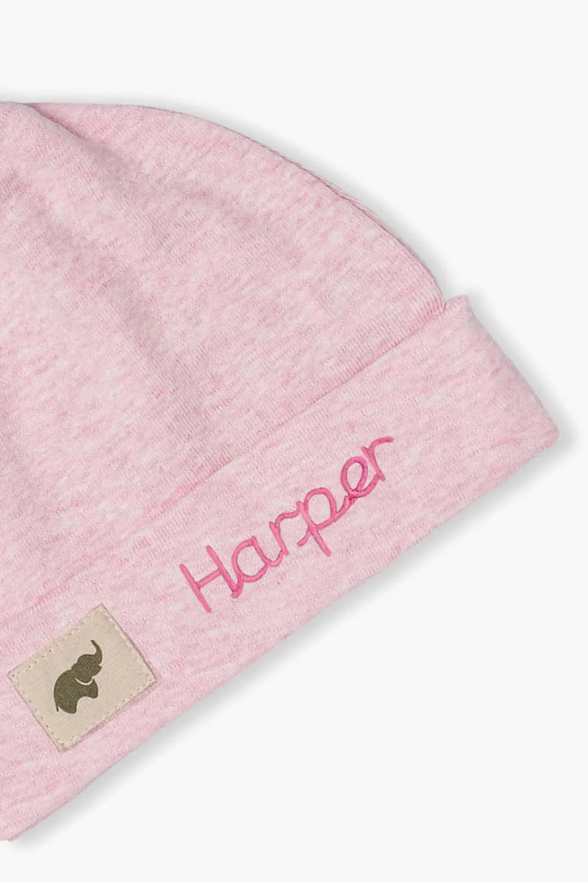 Top Knot Cap_Light Pink Heather