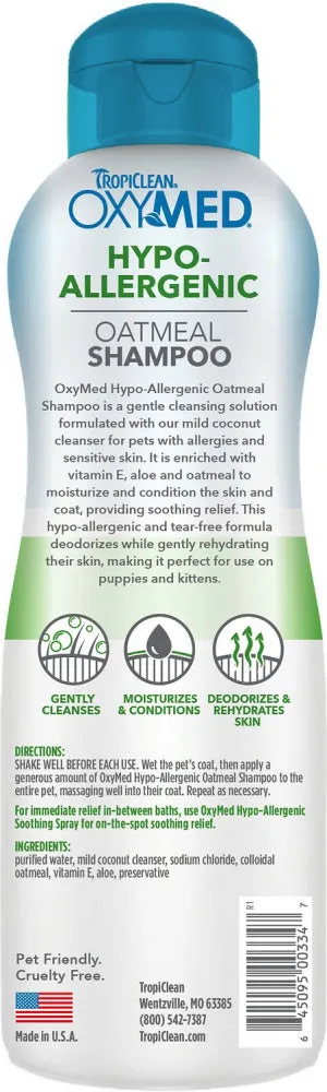 Tropiclean OxyMed Hypo-Shampoo Pet Shampoo