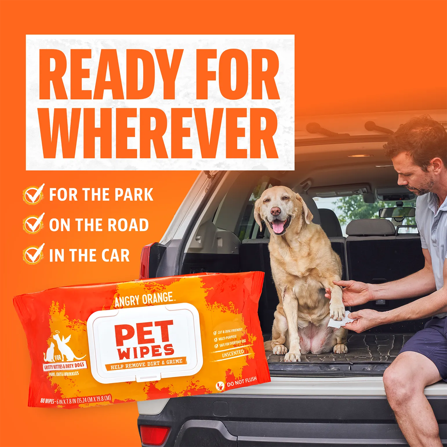 Unscented Pet Wipes for Dogs & Cats | Gentle Cleaning & Hydrating