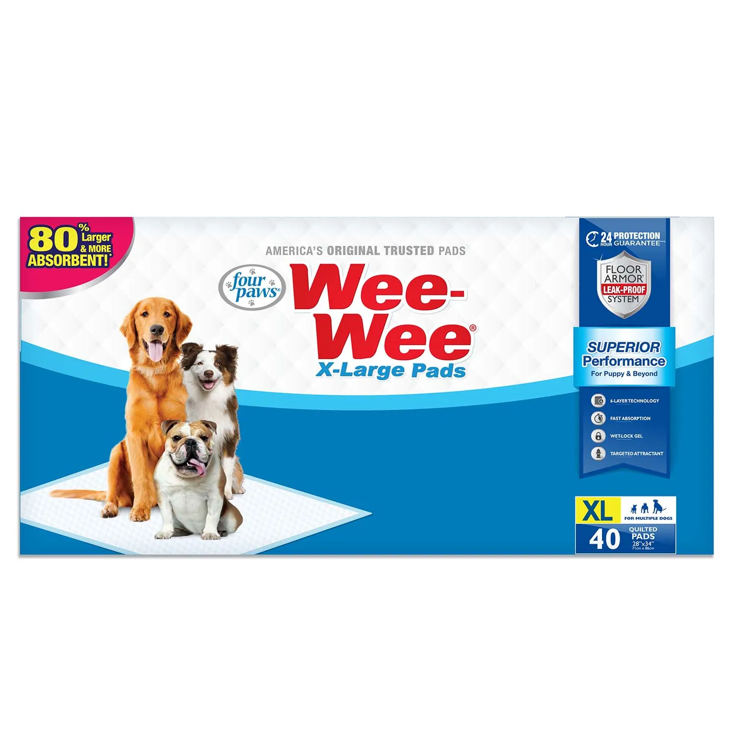 Wee-Wee Superior Performance X-Large Dog Pee Pads