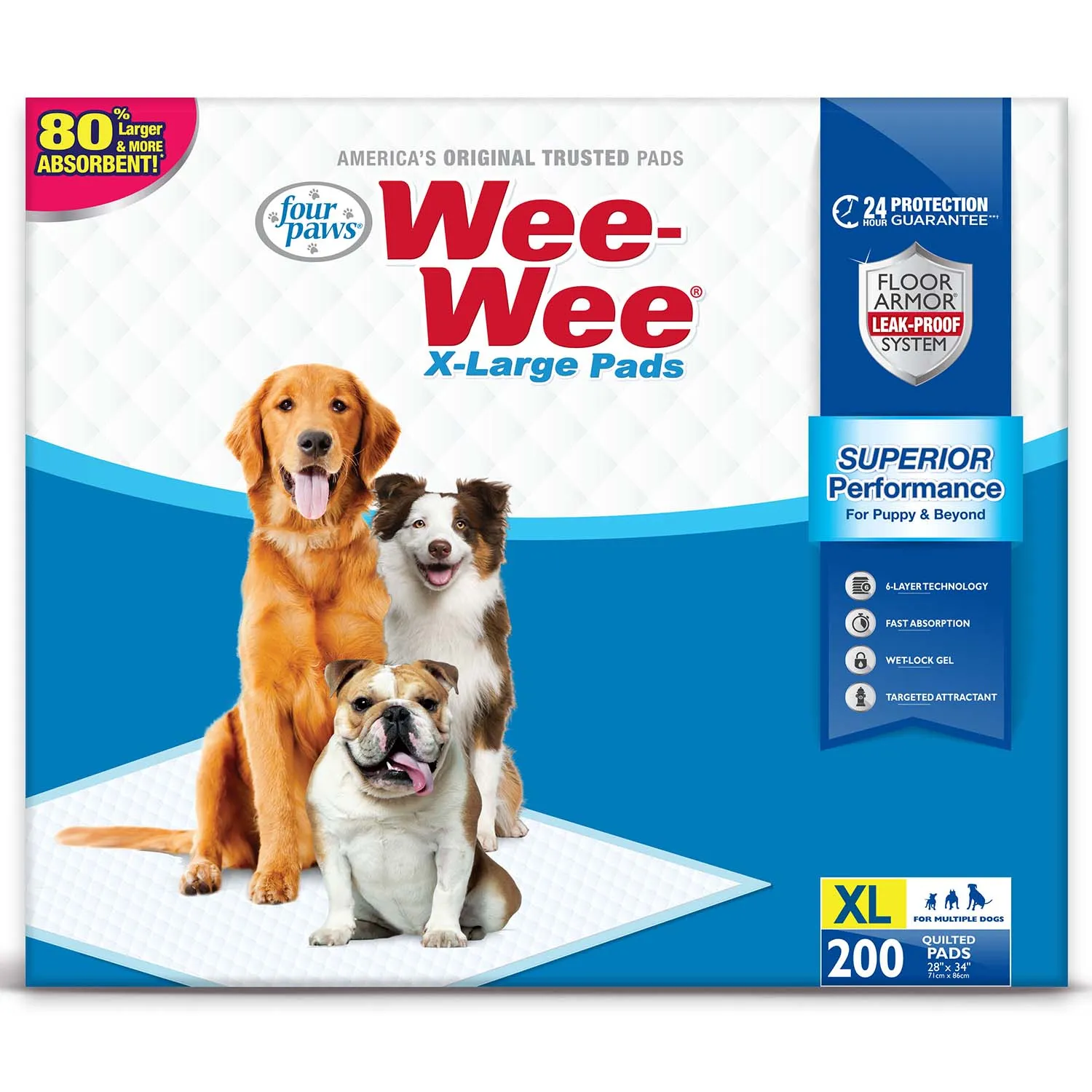 Wee-Wee Superior Performance X-Large Dog Pee Pads