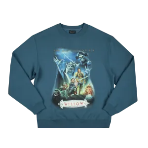 Willow Movie Poster Blue Crew Neck Sweatshirt