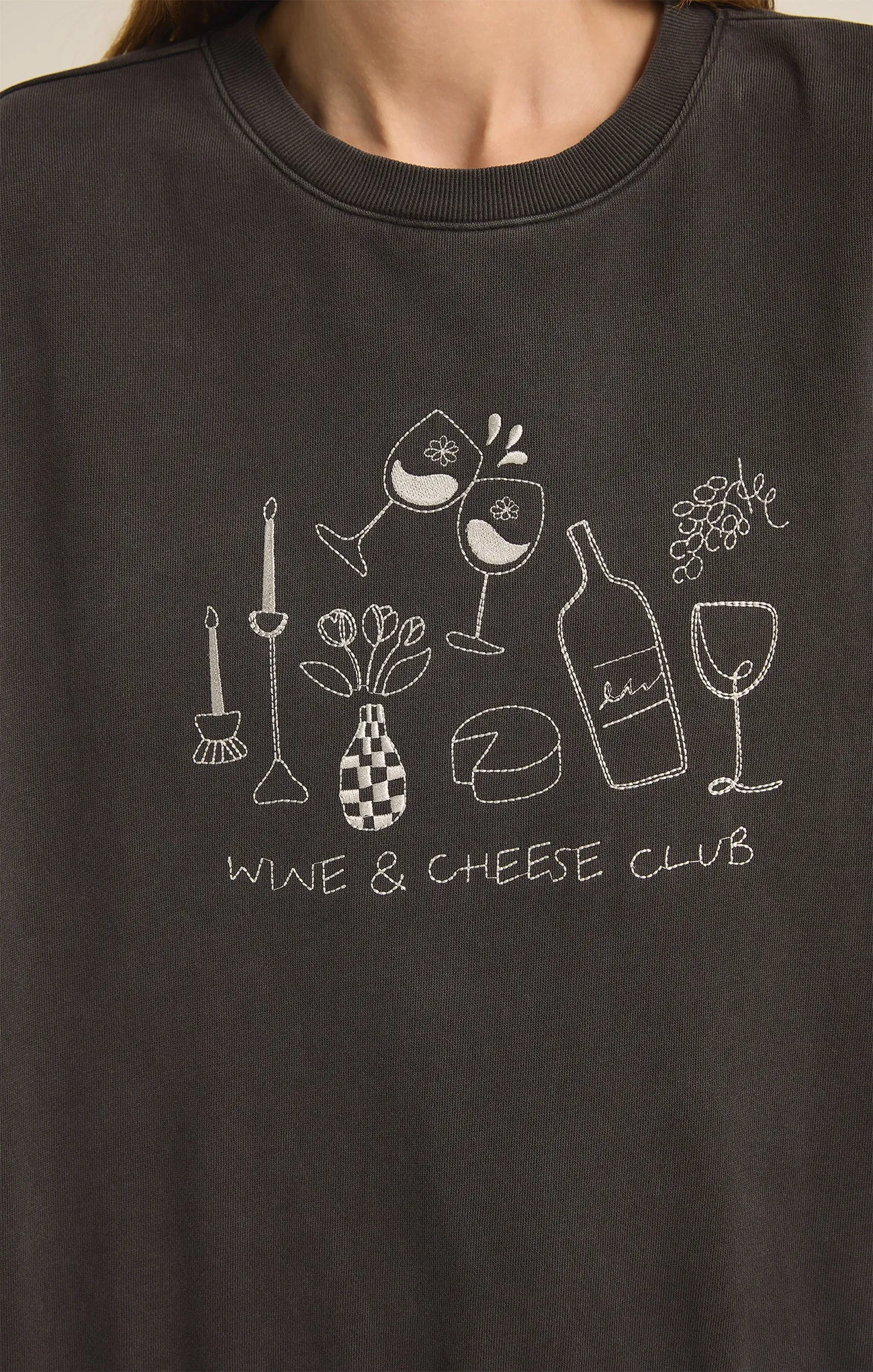 Wine & Cheese Club Comfy Sweater