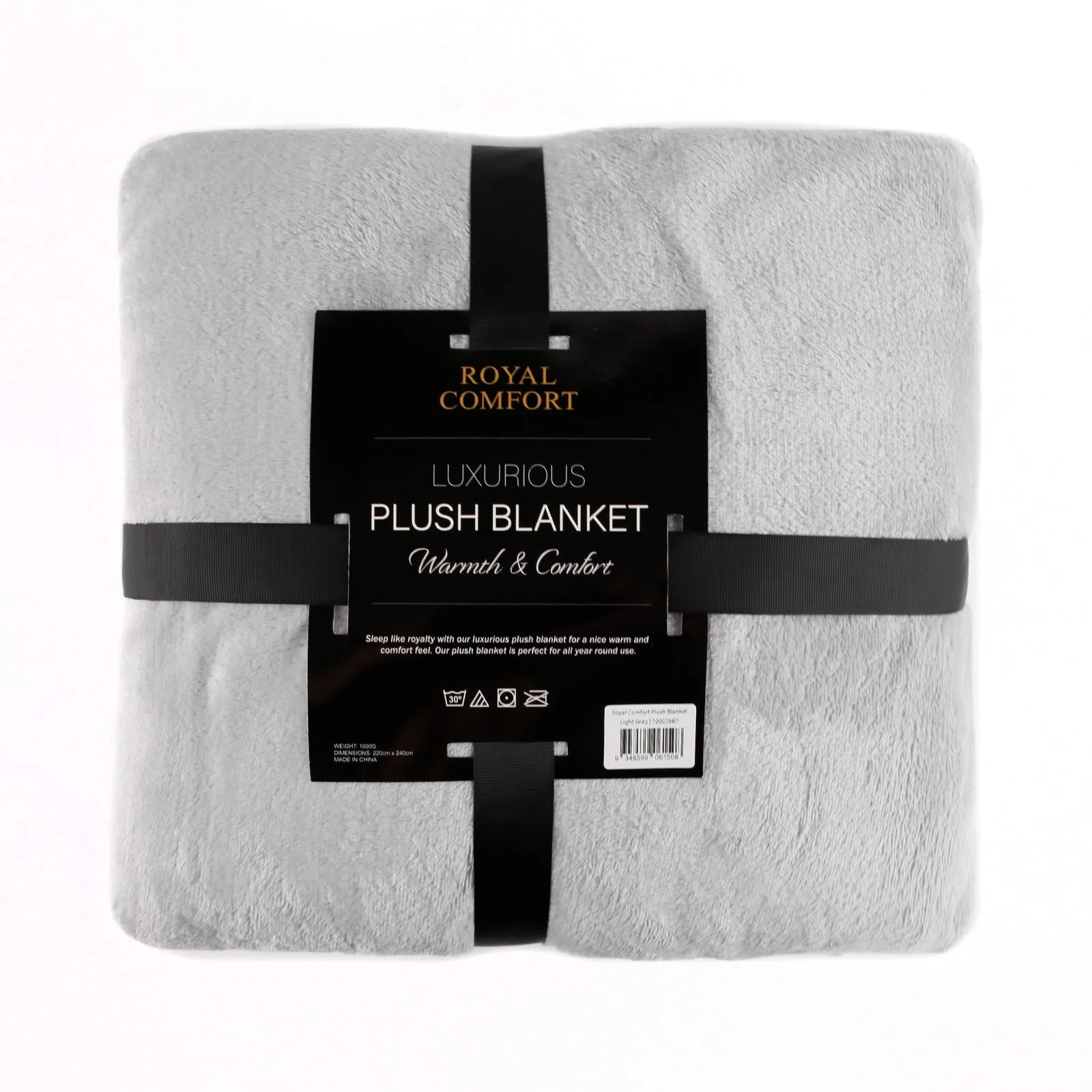 Wynter Throw Soft Blanket Plush - Light Grey