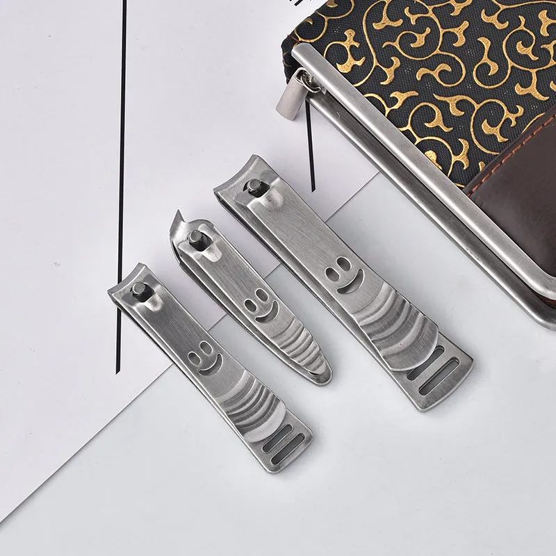 Zipper Bag 9 Pcs Stainless Steel Nail Clippers Set Nail Scissors Manicure Manicure Tools Beauty